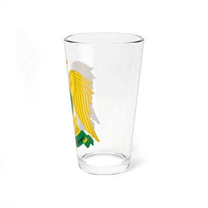 Emblem of Syria 2024-2025 variation golden (Syria) (Coat of Arms) Pint Glass 16oz