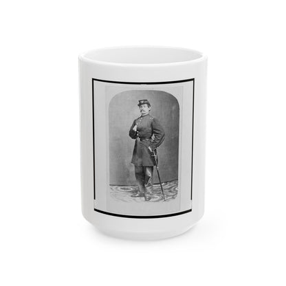 1st Lieutenant August Bitter, Union Officer In The 24th Illinois Regiment, Full-Length Portrait, Standing, Facing Front (U.S. Civil War) White Coffee Mug