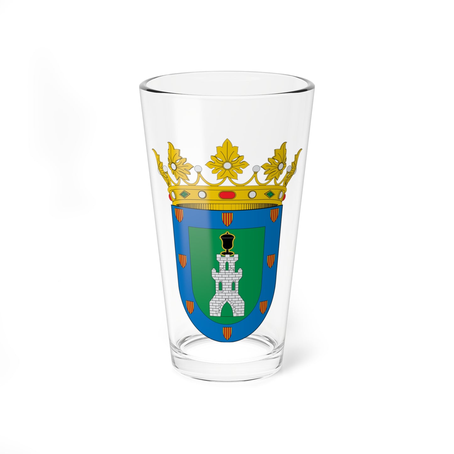 Escudo de Castejón de Alarba (Spain) (Coat of Arms) Pint Glass 16oz
