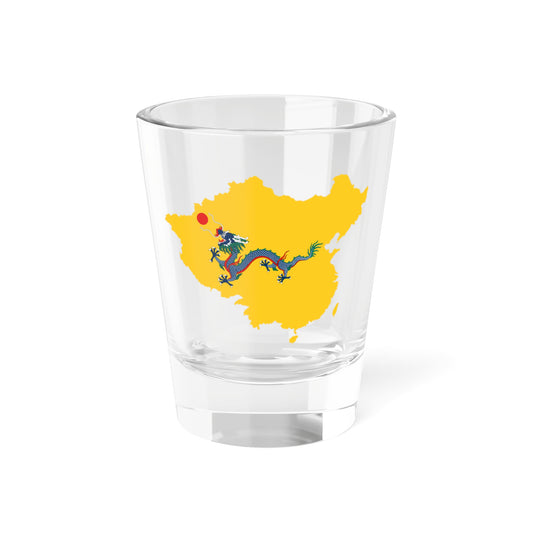 Flag map of the Qing dynasty 1862-1912 (China) Shot Glass 1.5oz