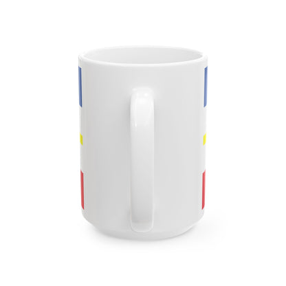 Flag of Mecklenburg Vorpommern Germany - White Coffee Mug-Go Mug Yourself