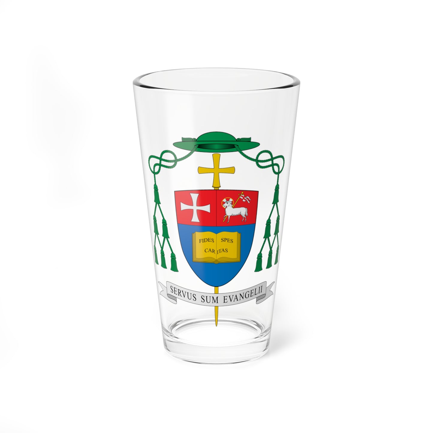 Escudo de David Abadías Aurín (Spain) (Coat of Arms) Pint Glass 16oz