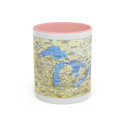 Canada - The Great Lakes 1 (1987) (Map) Accent Coffee Mug