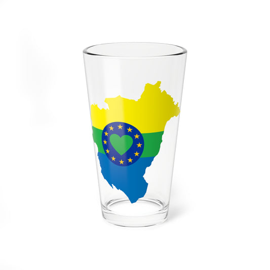 Flag map of Lunezia (Italy) Pint Glass 16oz