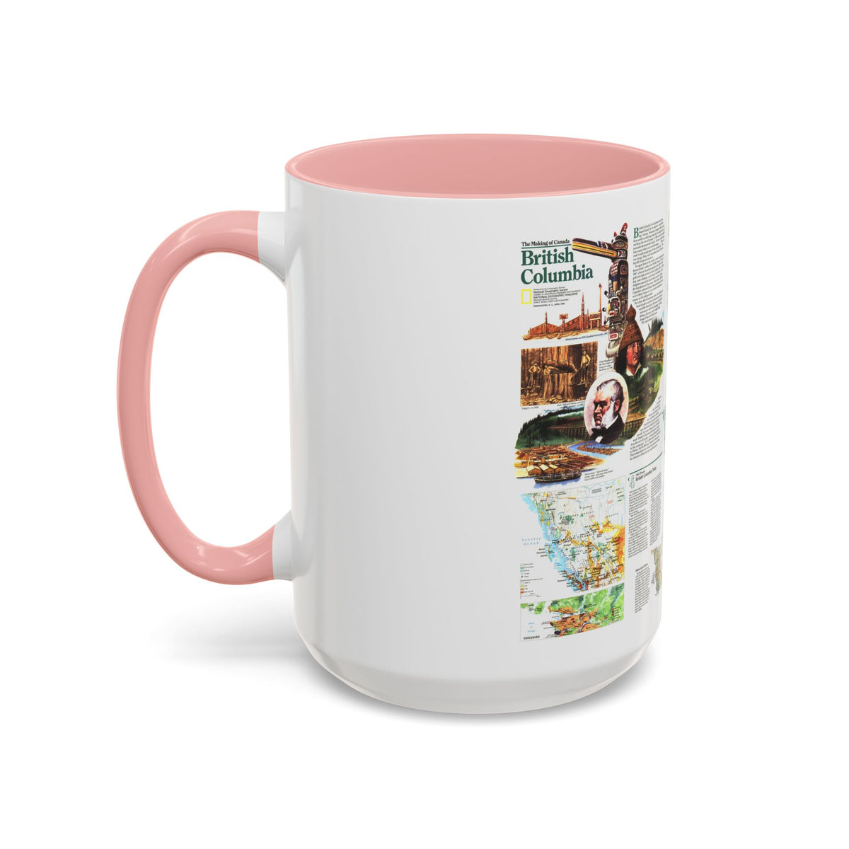 Canada - British Columbia 2 (1992) (Map) Accent Coffee Mug