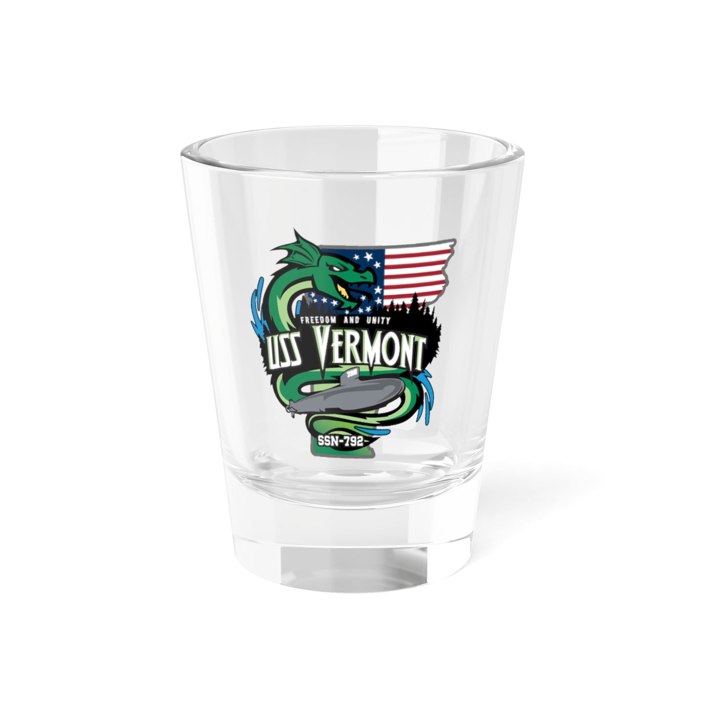 USS Vermont SSN 7921 (U.S. Navy) Shot Glass 1.5oz