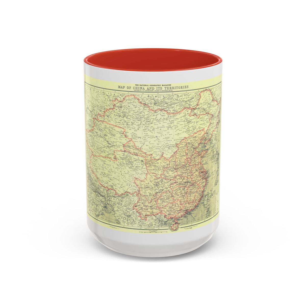 China and its Territories (1912) (Map) Accent Coffee Mug