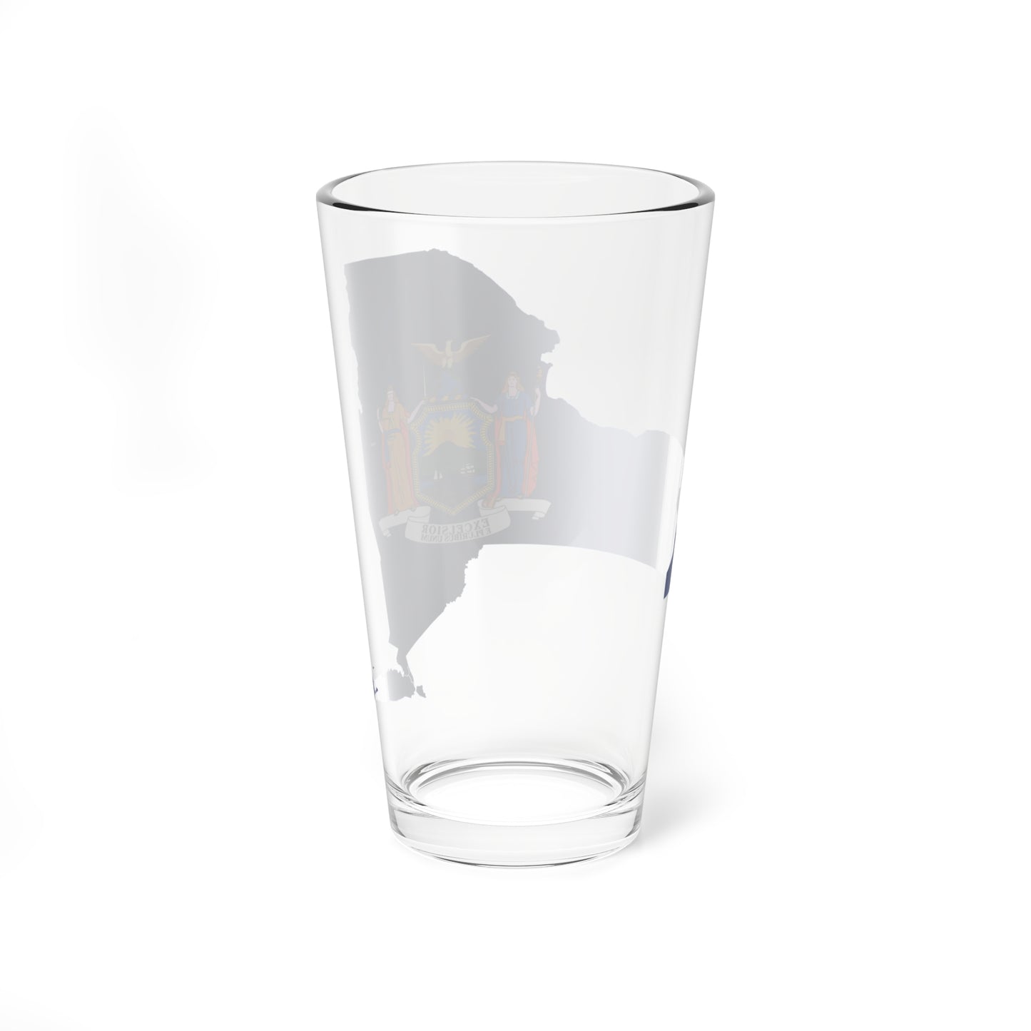 Flag-map of New York (United States) Pint Glass 16oz
