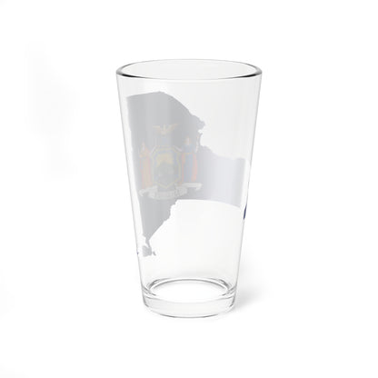 Flag-map of New York (United States) Pint Glass 16oz