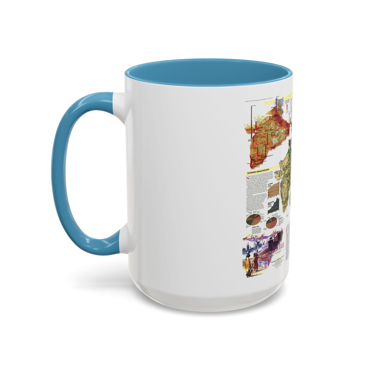 India (1997) (Map) Accent Coffee Mug