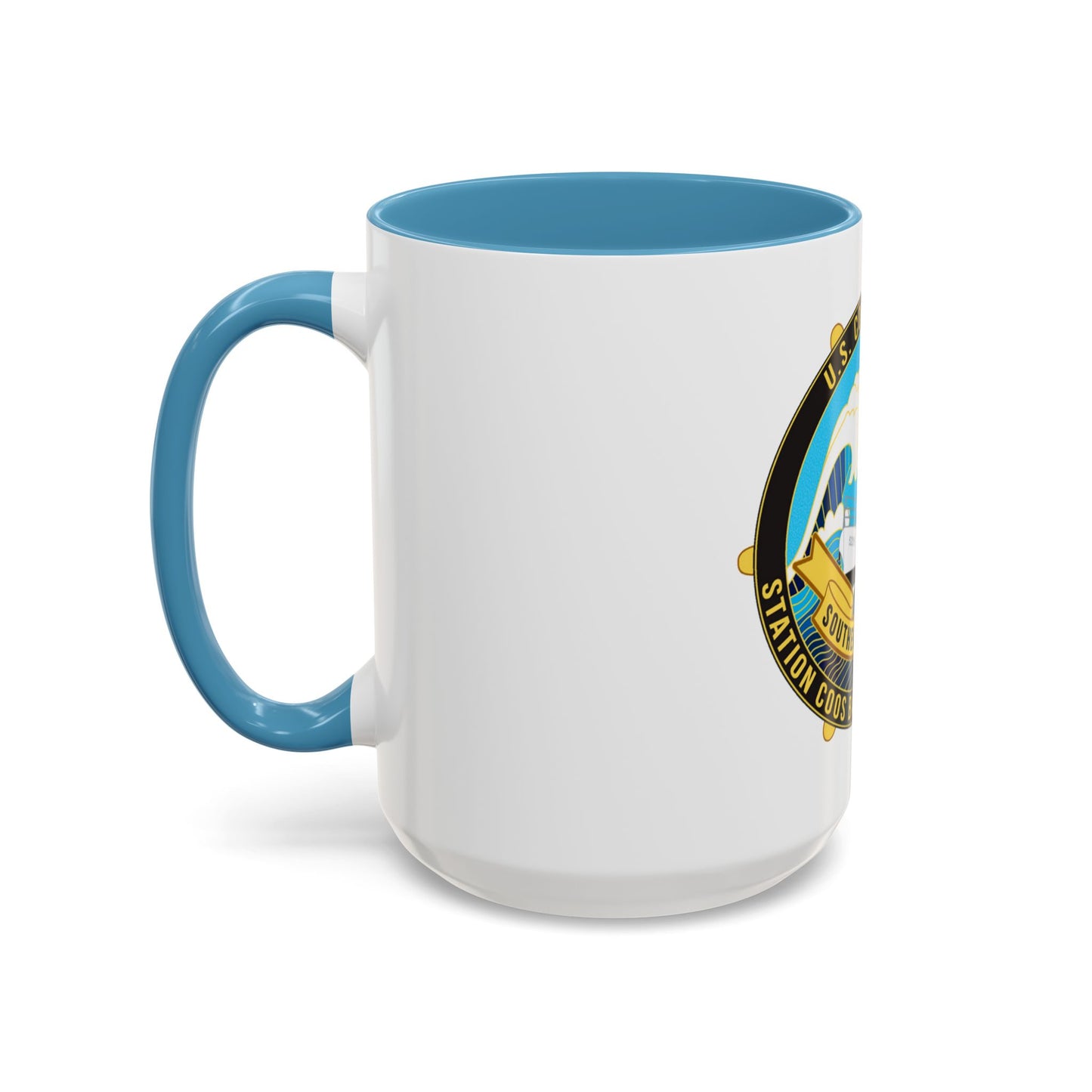 USCG Station Coos Bay (U.S. Coast Guard) Accent Coffee Mug