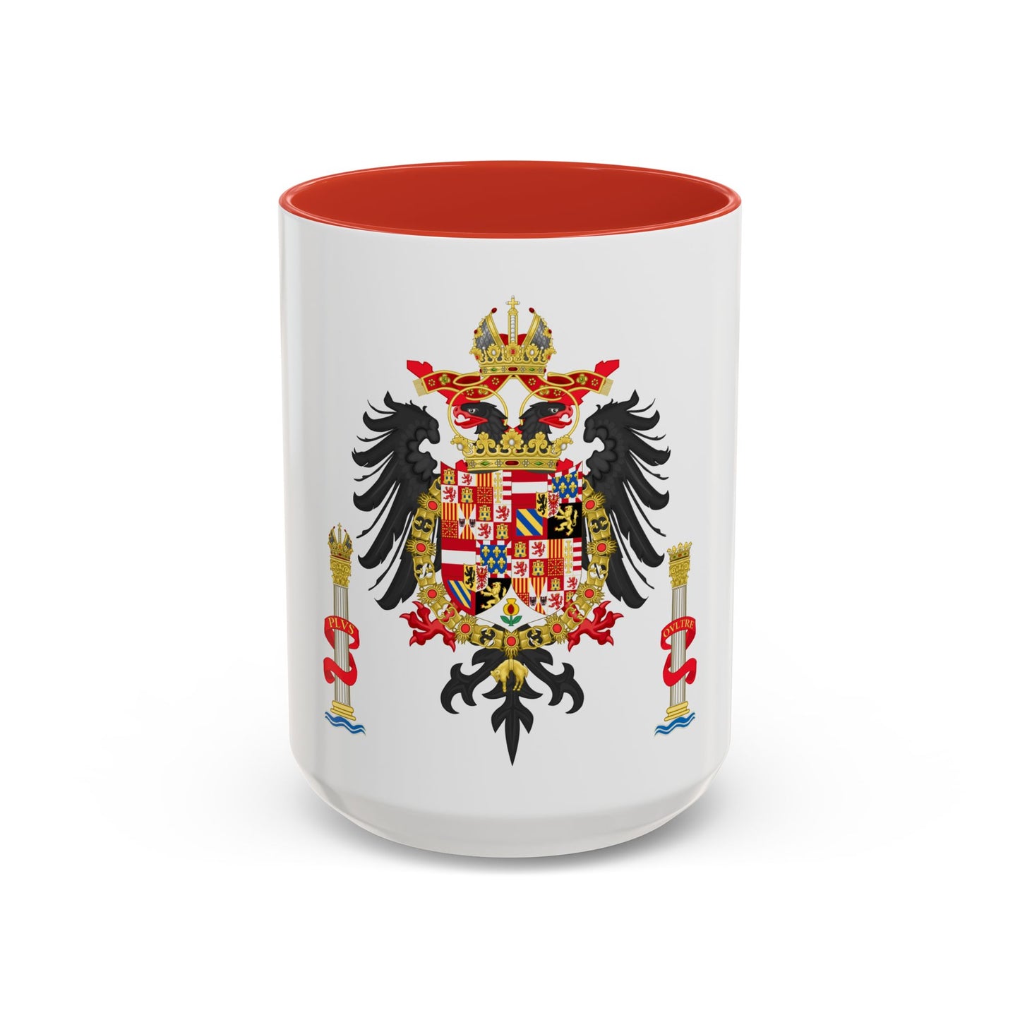 Greater Coat of Arms of Charles V Holy Roman Emperor, Charles I as King of Spain - Accent Coffee Mug