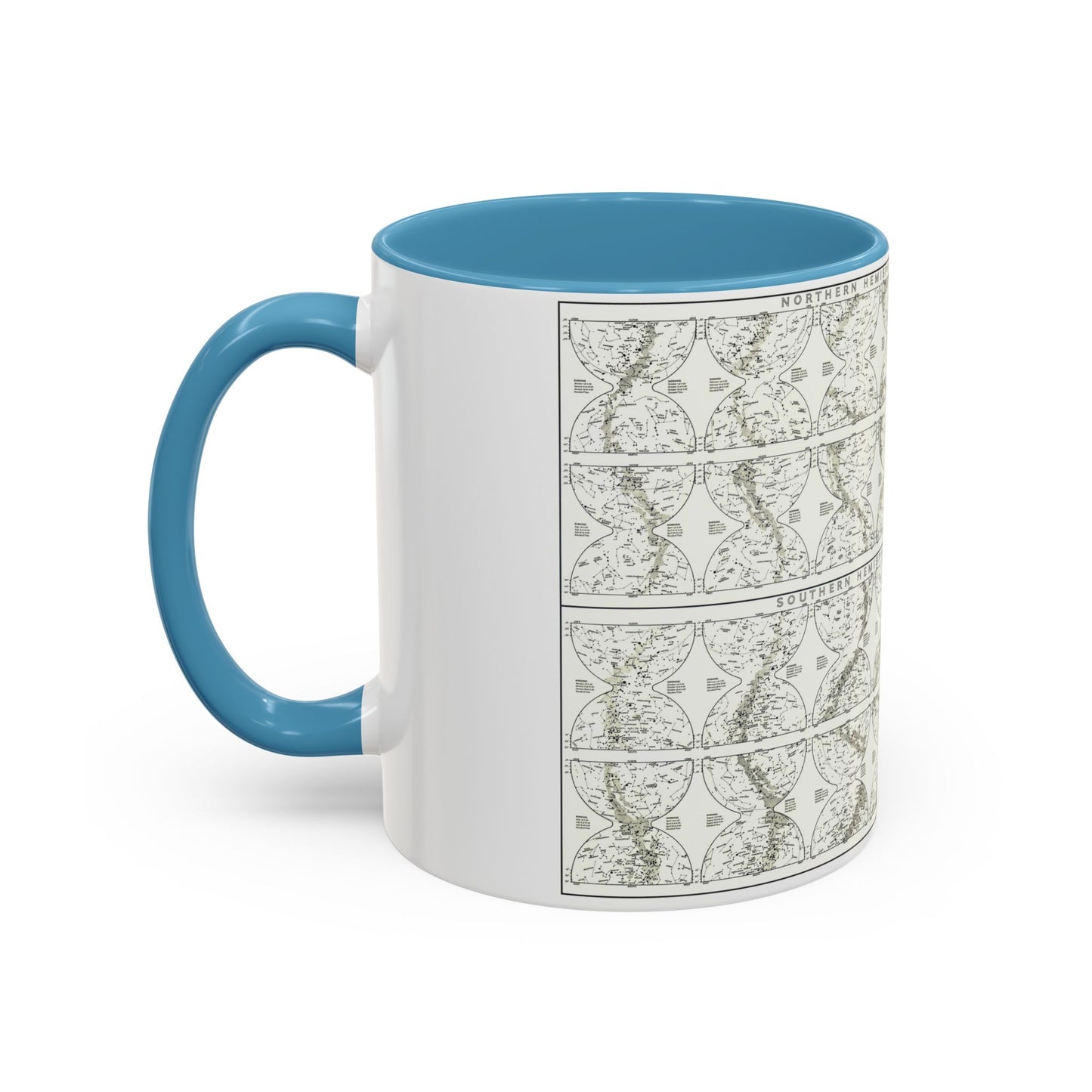 Heavens, The - Monthly Star Charts (1970) (Map) Accent Coffee Mug