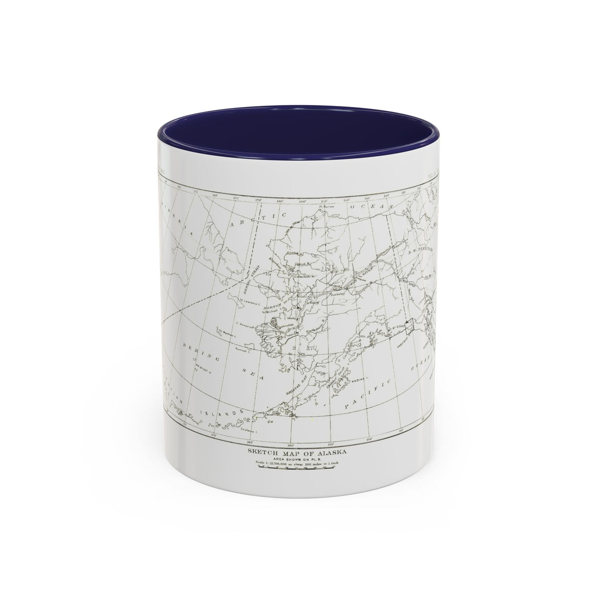 Alaska - Sketch Map (1891) (Map) Accent Coffee Mug
