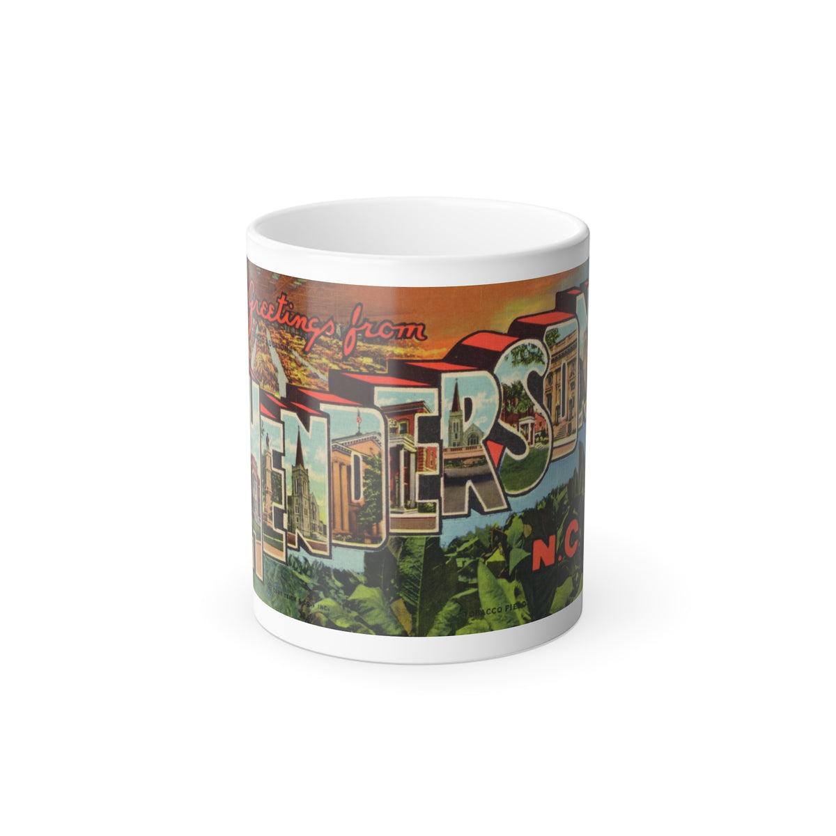 Greetings from Henderson N C (Greeting Postcards) Color Changing Mug 11oz