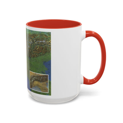 Alps, The - Europe's Backbone (1965) (Map) Accent Coffee Mug