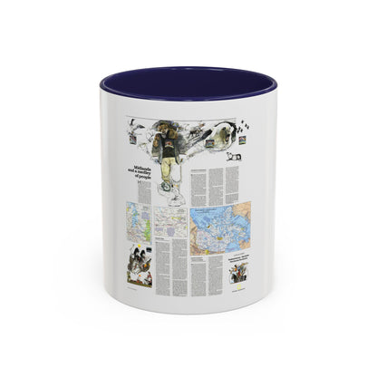 Canada - Medley of People (1979) (Map) Accent Coffee Mug