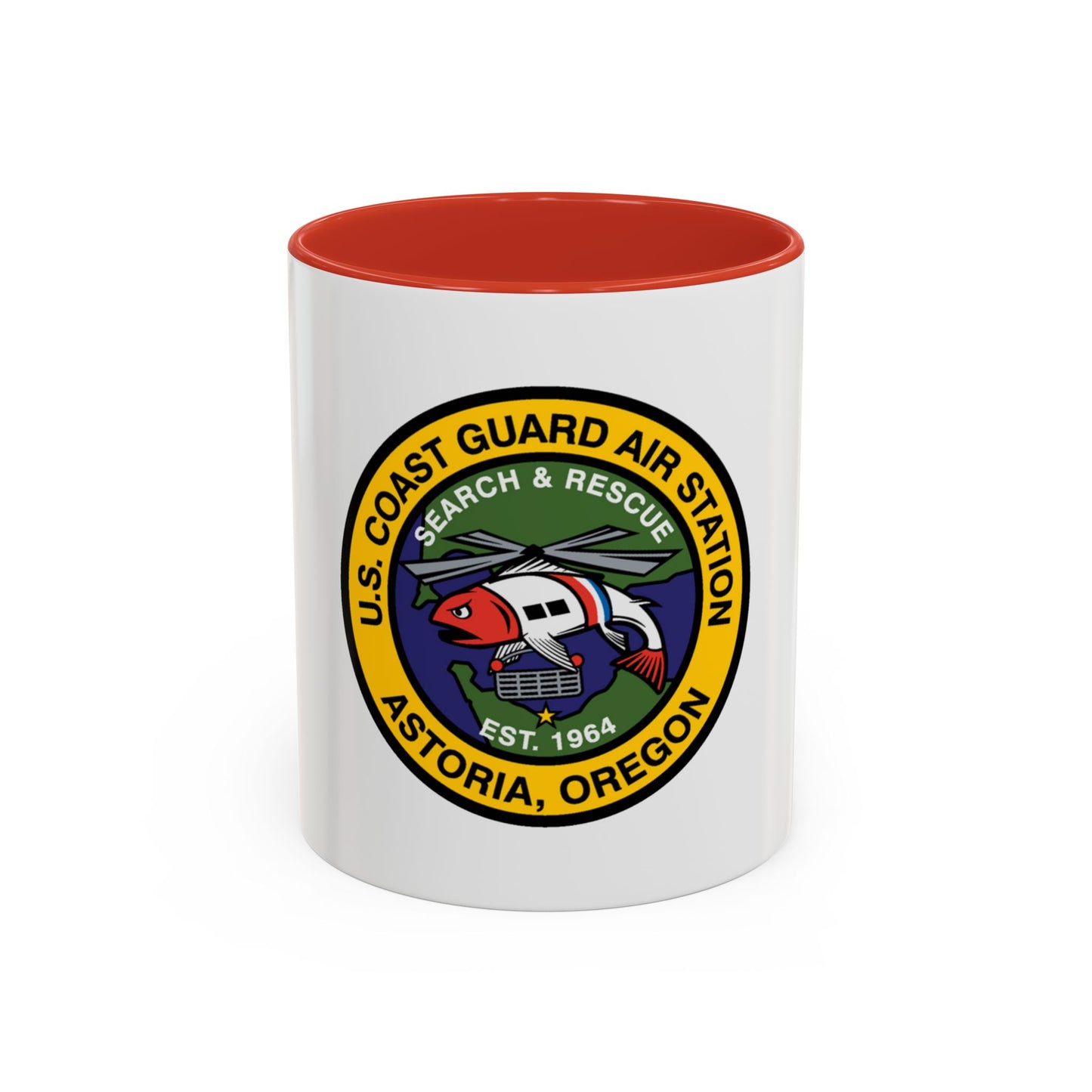 USCG AS Astoria Oregon (U.S. Coast Guard) Accent Coffee Mug