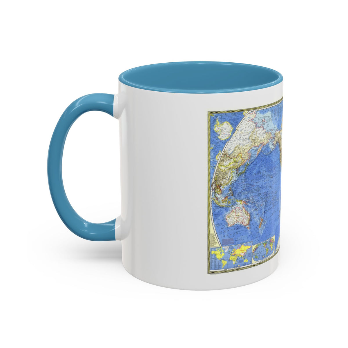 World Map (1965) (Map) Accent Coffee Mug