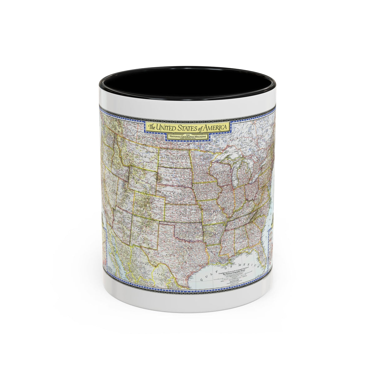 USA - The United States (1946) (Map) Accent Coffee Mug