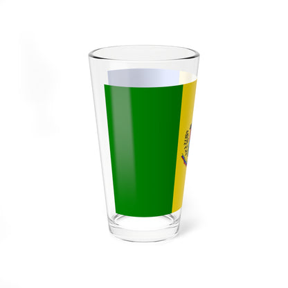 Bandera del Municipio Justo Briceno (Venezuela) Pint Glass 16oz