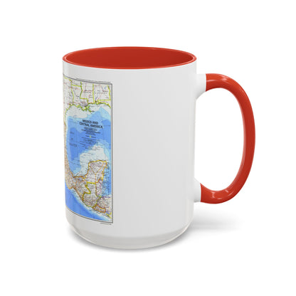 Central America & Mexico (1980) (Map) Accent Coffee Mug