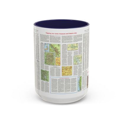 USA - Scenic Treasures and Historic Sites (1966) (Map) Accent Coffee Mug