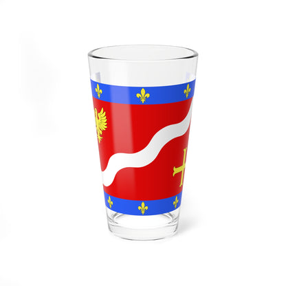 Drapeau fr departement Val-dOise (France) Pint Glass 16oz