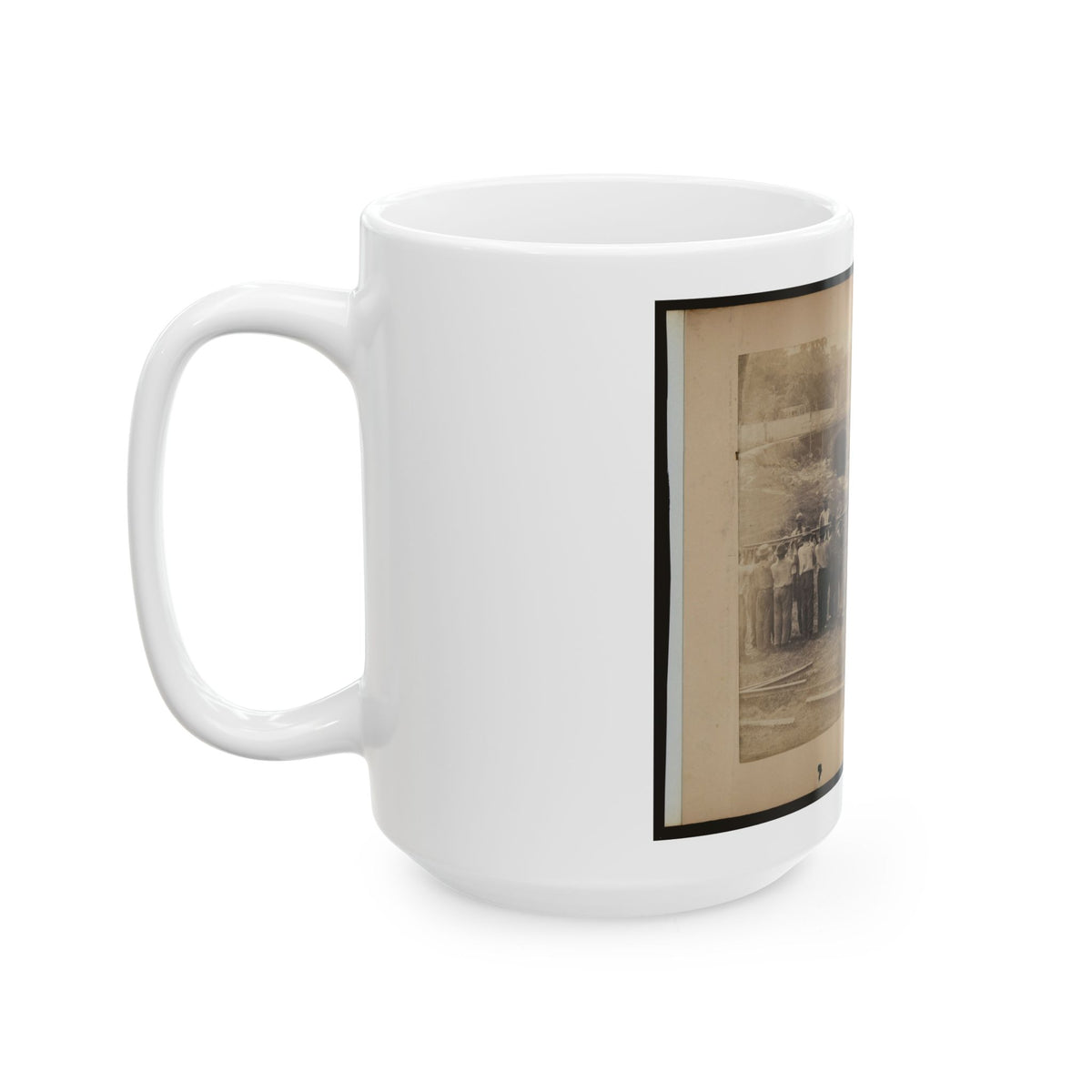 Railroad Construction Workers Holding Track (U.S. Civil War) White Coffee Mug