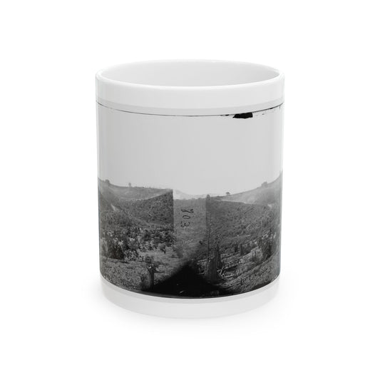 Belle Plain, Virginia (Vicinity). Encampment Of 7,000 Confederates In The  Punch Bowl (U.S. Civil War) White Coffee Mug