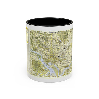 USA - Washington, Central (1948) (Map) Accent Coffee Mug