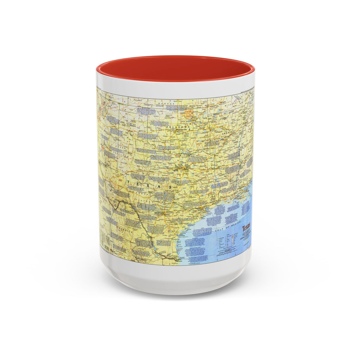 USA - Texas 1 (1986) (Map) Accent Coffee Mug