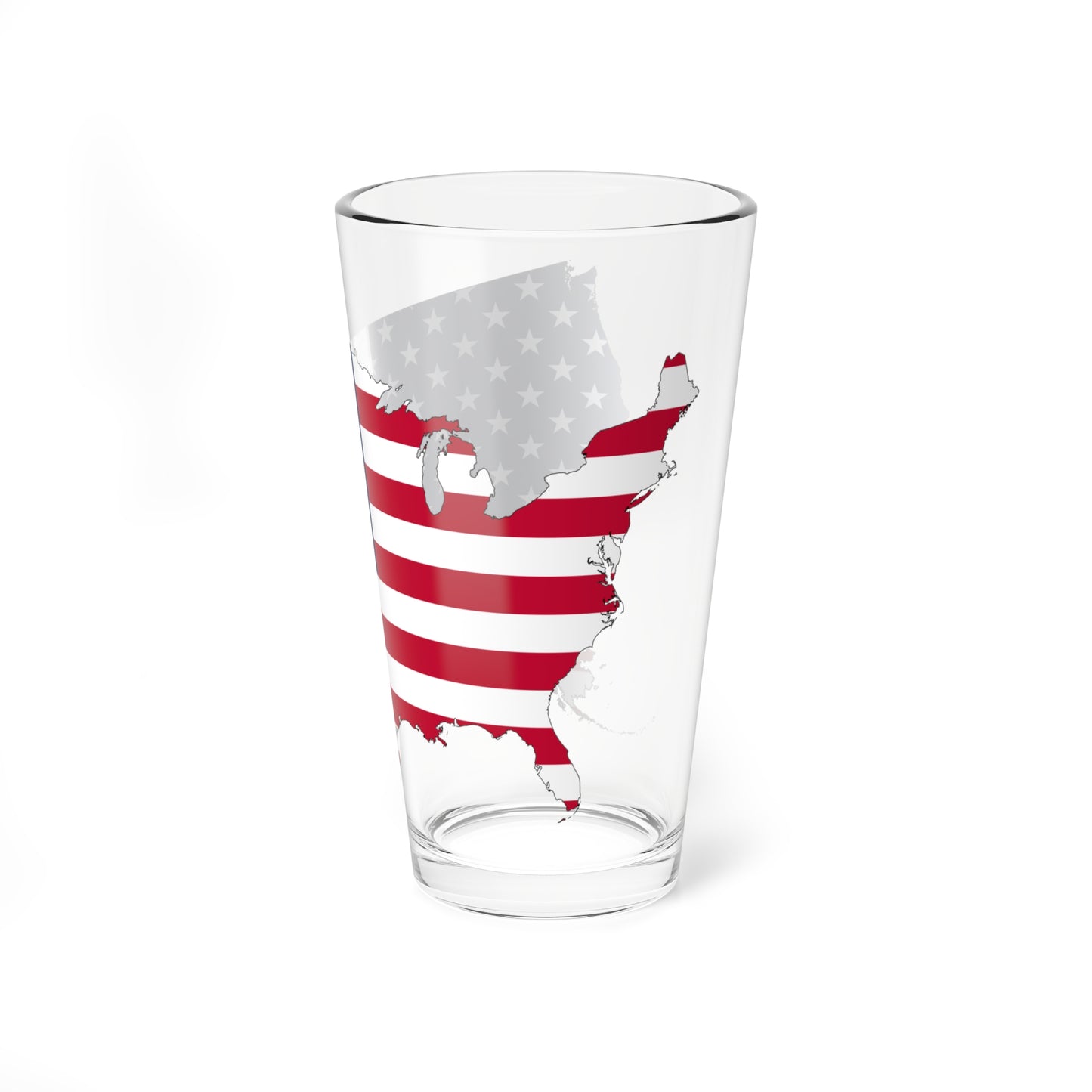 USA Flag Map (United States) Pint Glass 16oz