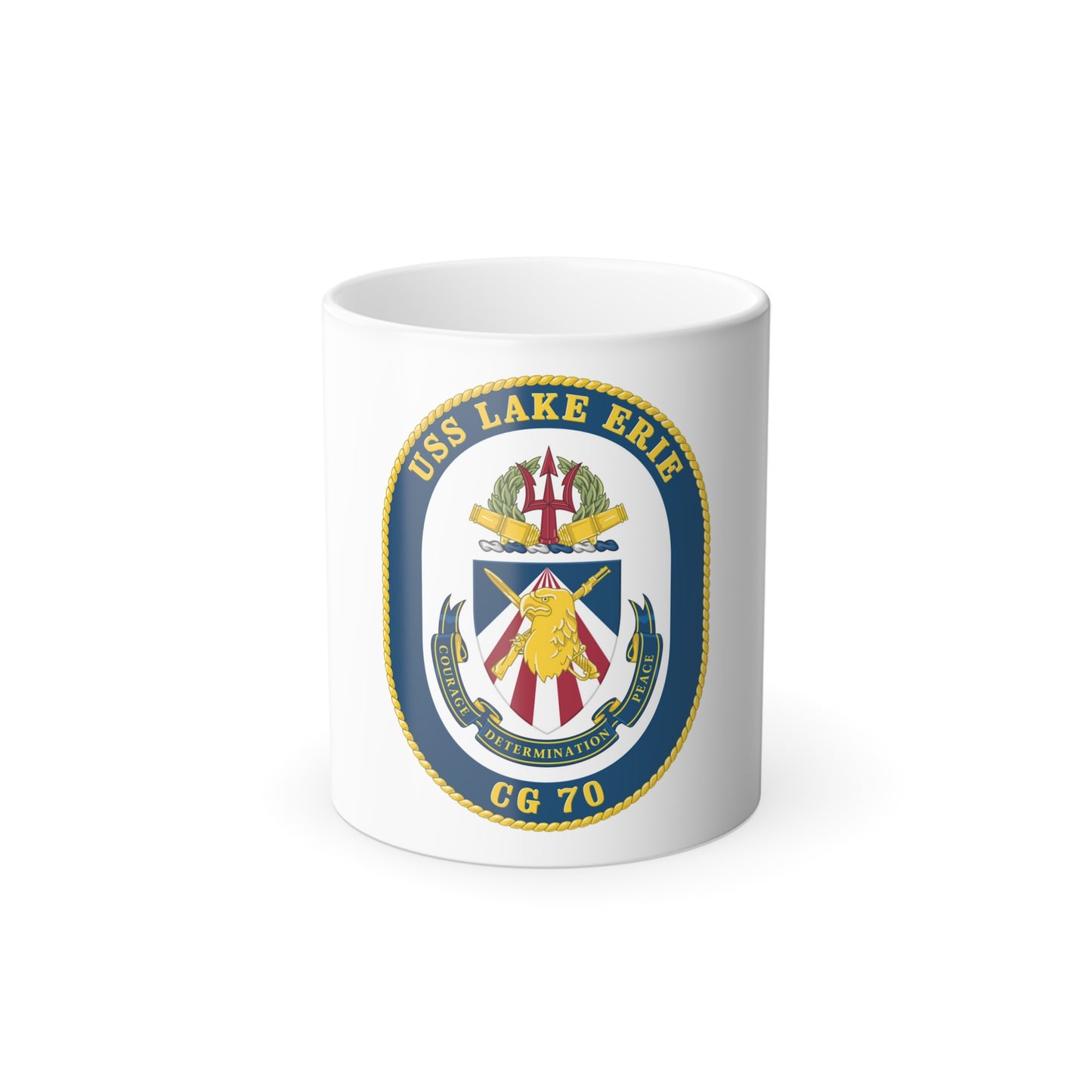 USS Lake Erie CG 70 Crest (U.S. Navy) Color Changing Mug 11oz