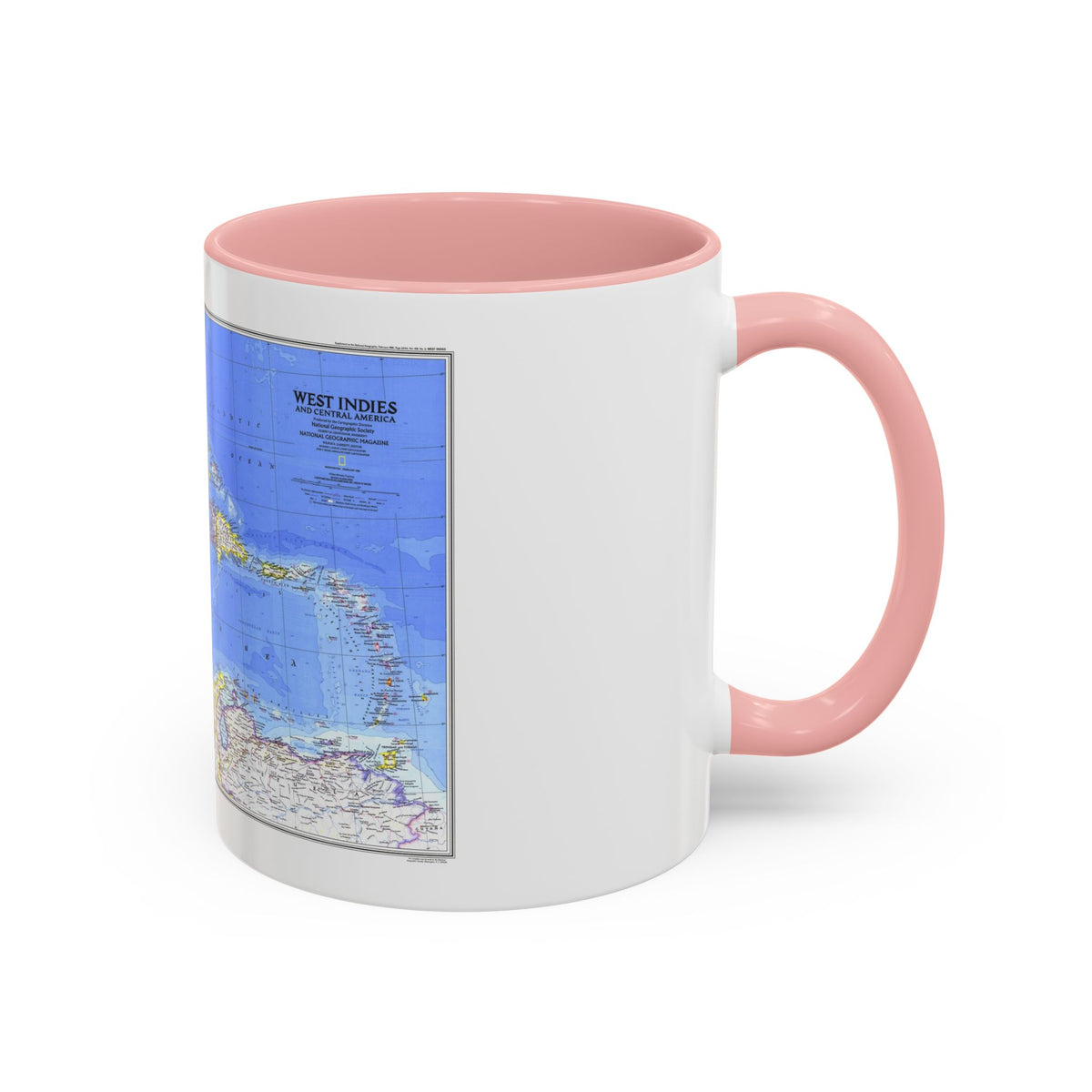 Central America & West Indies(1981) (Map) Accent Coffee Mug
