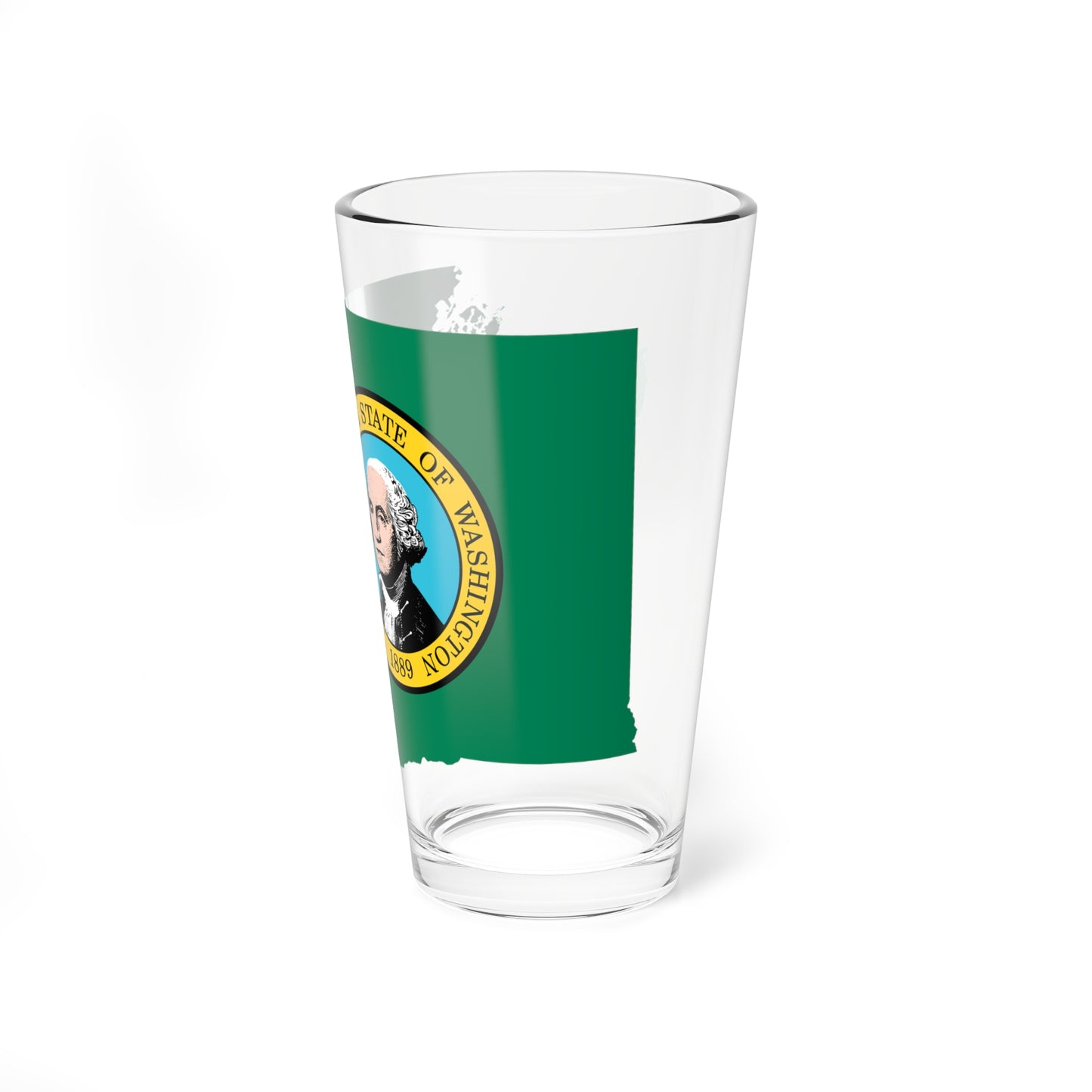 Flag map of Washington (United States) Pint Glass 16oz