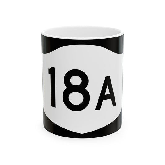 NY-18A (New York) (Road Sign) White Coffee Mug