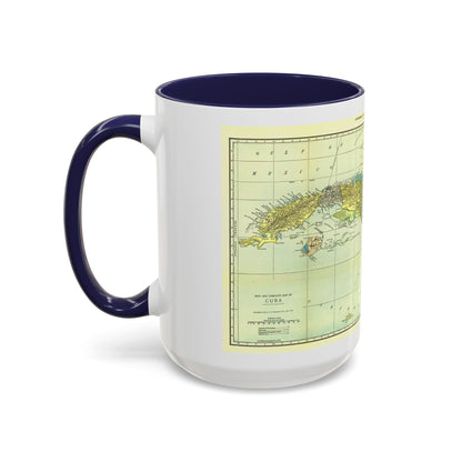 Central America - Cuba (1906) (Map) Accent Coffee Mug