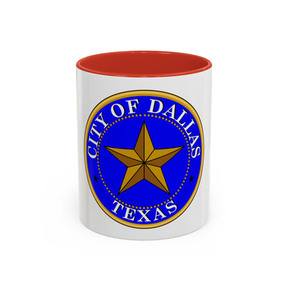 Seal of Dallas - Accent Coffee Mug