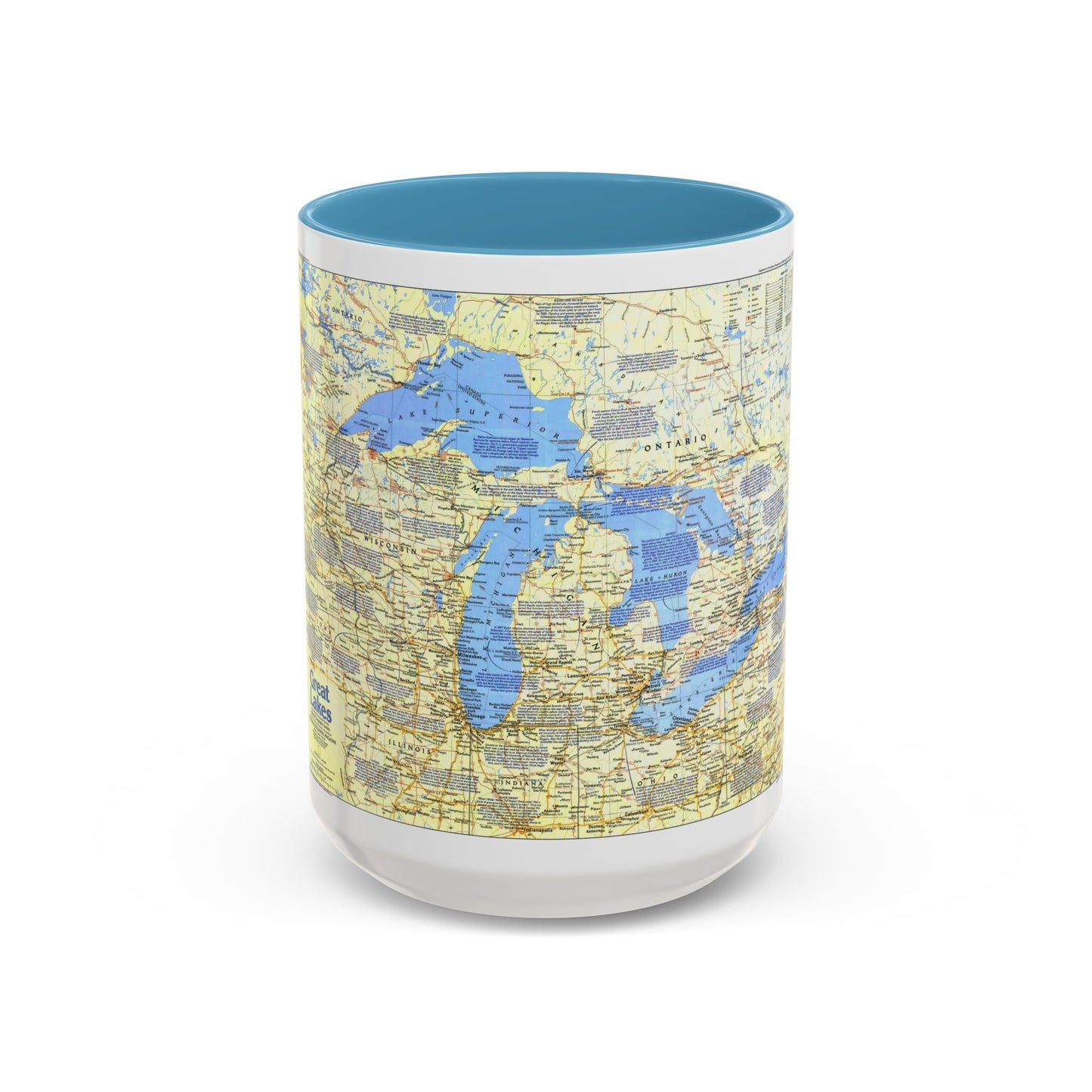 Canada - The Great Lakes 1 (1987) (Map) Accent Coffee Mug