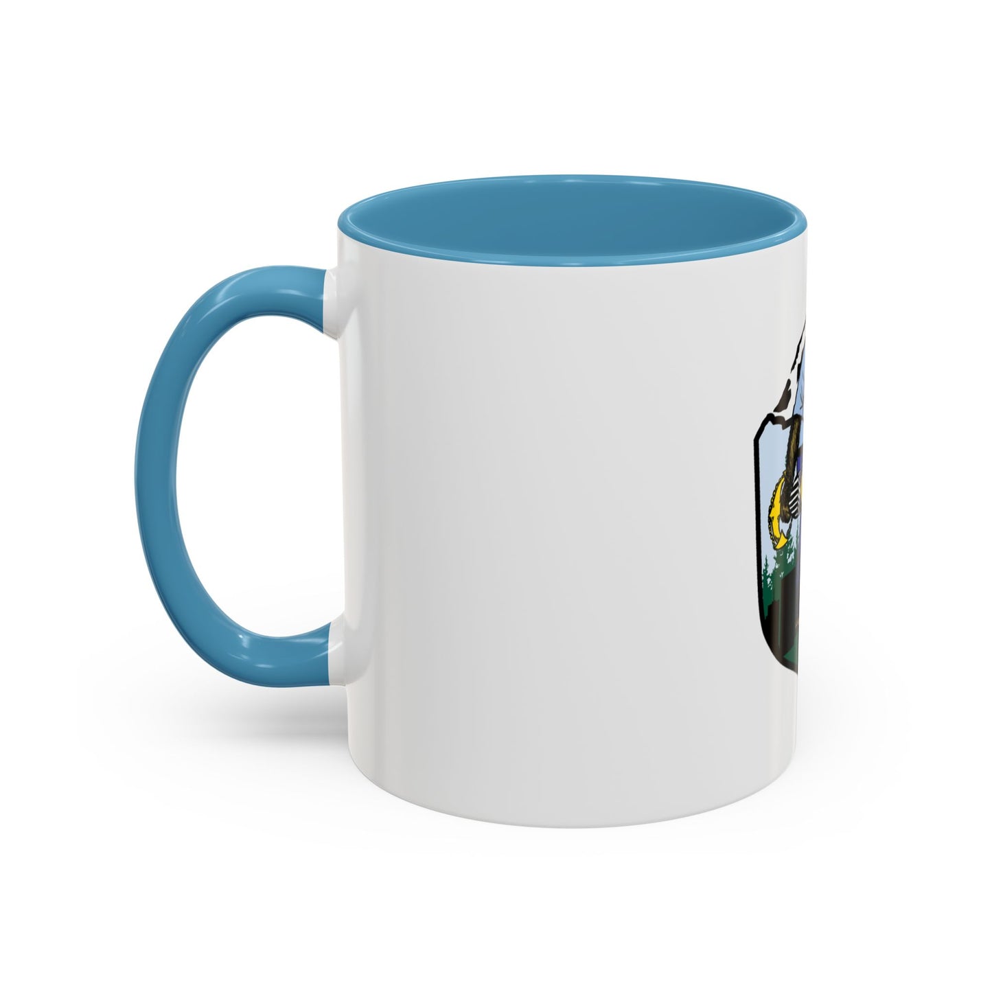 USCG Sailor Squatch (U.S. Coast Guard) Accent Coffee Mug