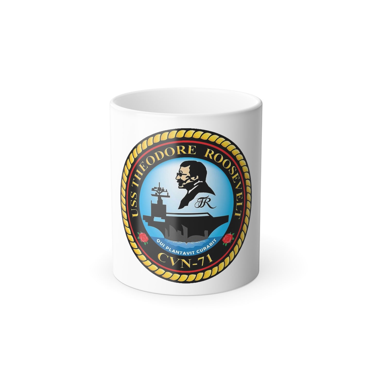 CVN 71 USS Theodore Roosevelt 1986 (U.S. Navy) Color Changing Mug 11oz