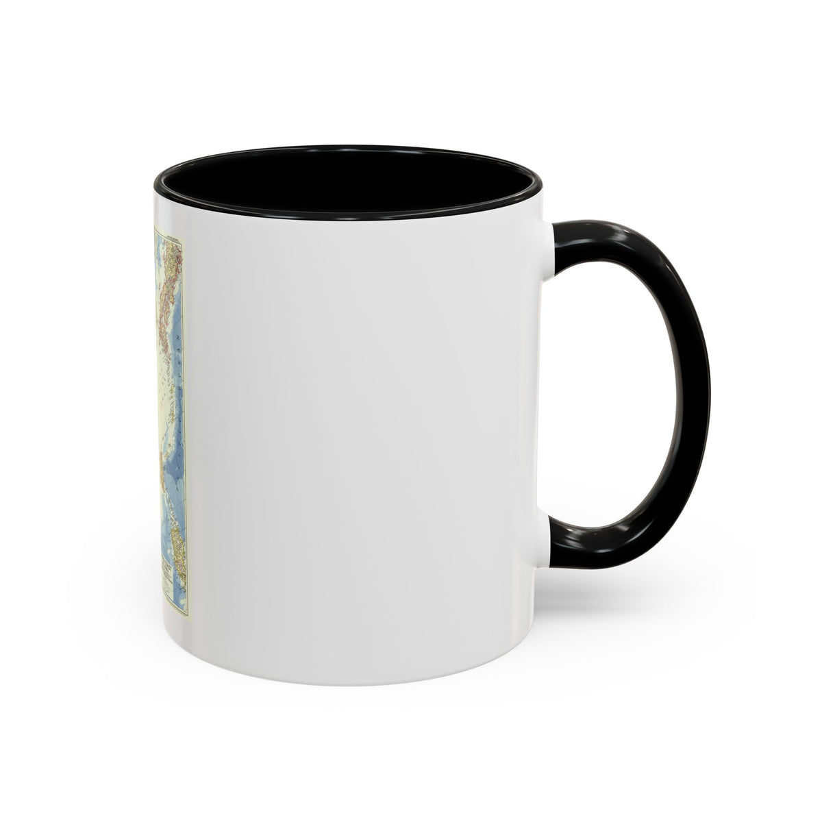 China Coast and Korea (1953) (Map) Accent Coffee Mug