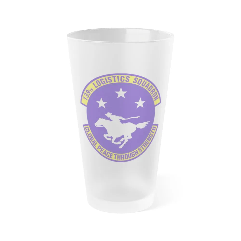 139th Logistics Squadron (U.S. Air Force) Frosted Pint Glass 16oz-16oz-Frosted-Go Mug Yourself