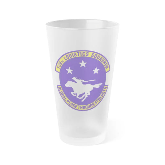 139th Logistics Squadron (U.S. Air Force) Frosted Pint Glass 16oz-16oz-Frosted-Go Mug Yourself