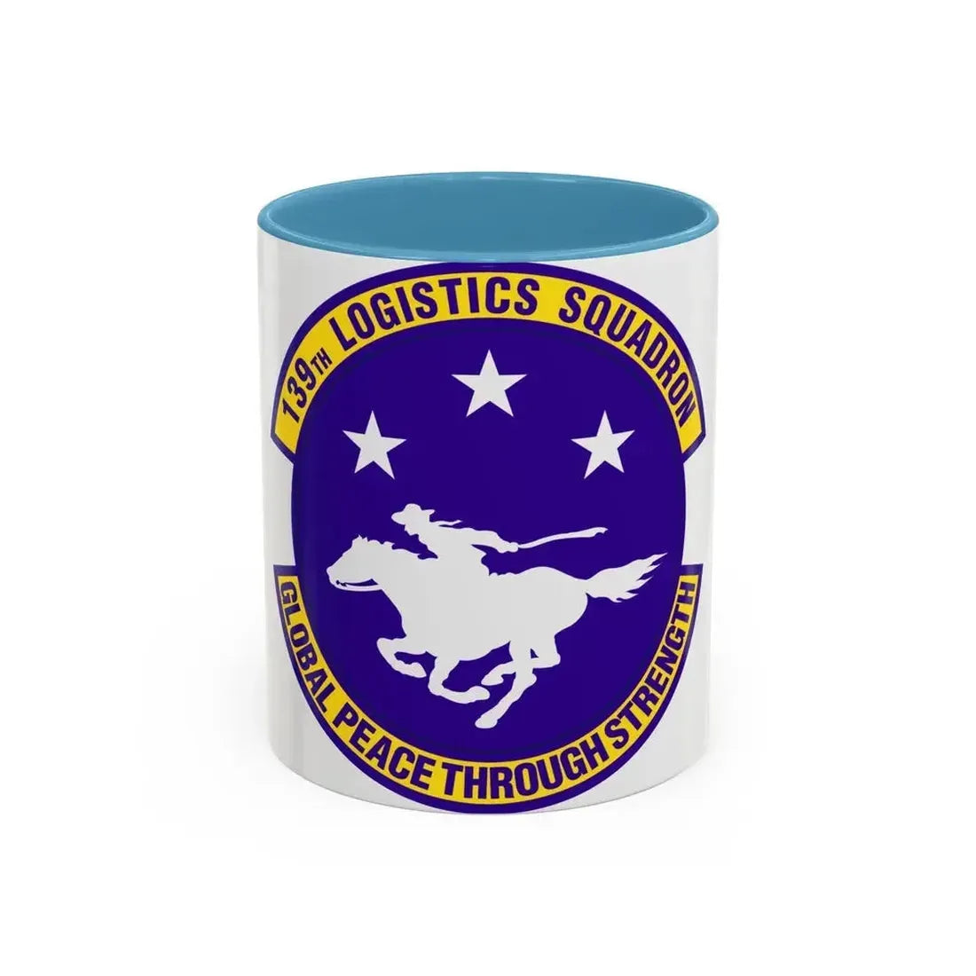 139th Logistics Squadron (U.S. Air Force) Accent Coffee Mug 11oz Light Blue - Go Mug Yourself