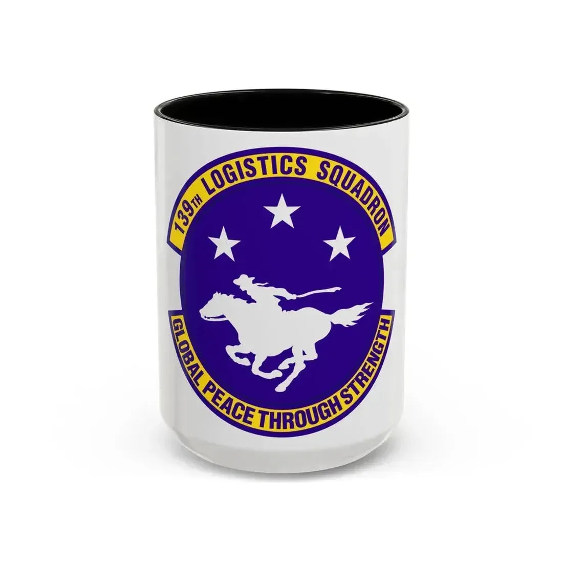 139th Logistics Squadron (U.S. Air Force) Accent Coffee Mug 15oz Black - Go Mug Yourself