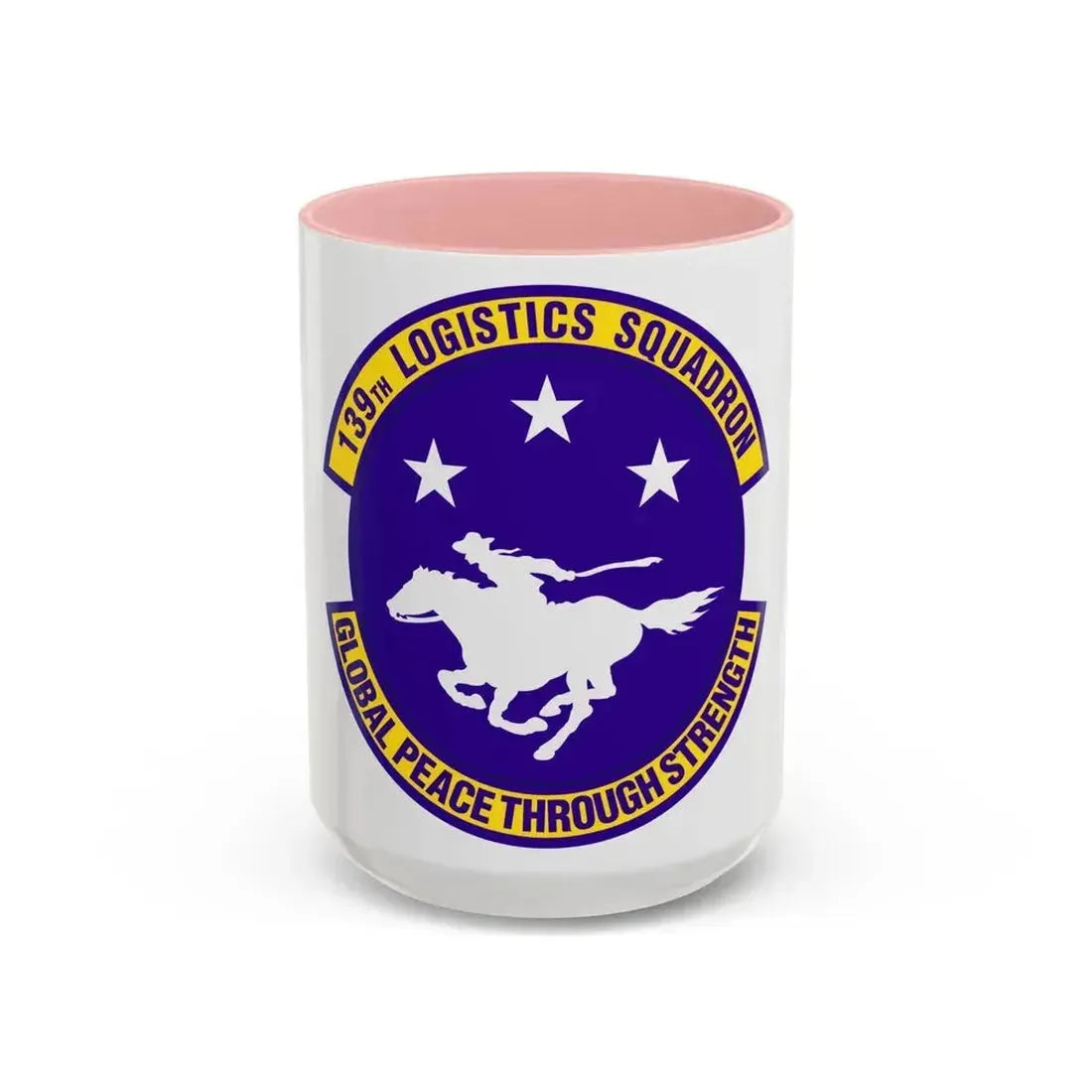 139th Logistics Squadron (U.S. Air Force) Accent Coffee Mug 15oz Pink - Go Mug Yourself