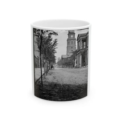 Charleston, S.C. Meeting Street, Near Broad; St. Michael's Church In Middle Distance (U.S. Civil War) White Coffee Mug-11oz-Go Mug Yourself