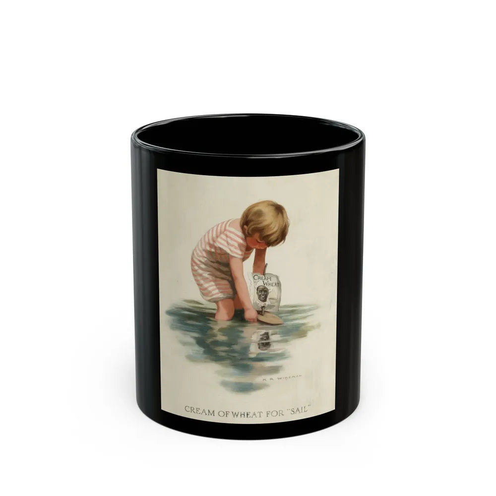 Cream of Wheat for 'Sail,' ad illustration, 1911 - Black Coffee Mug-11oz-Go Mug Yourself